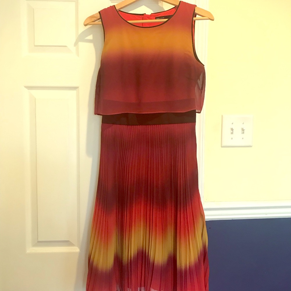 Karen Millen pleated ombré dress